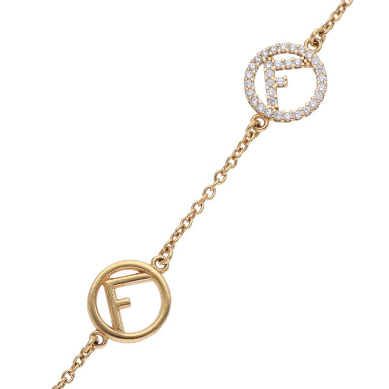 Fendi Logo Rhinestone Bangle (Silver 4.01g)