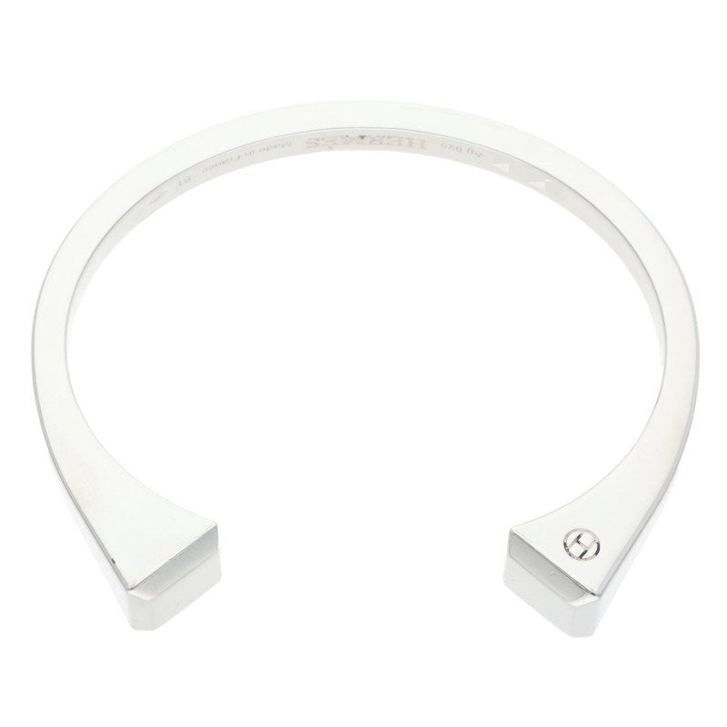 HERMES Clou de Forge Silver Bangle Size ONE SIZE
