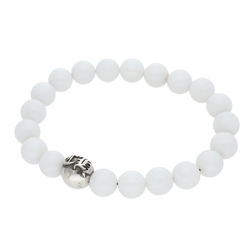 Chrome Hearts 10mm White Silver Bead Bracelet