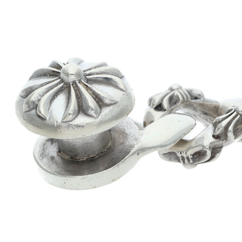 Chrome Hearts Fancy Link Clip Silver Bracelet Size 15LINK