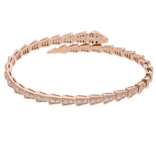 BVLGARI Serpenti K18PG Diamond Bracelet Size ONE SIZE