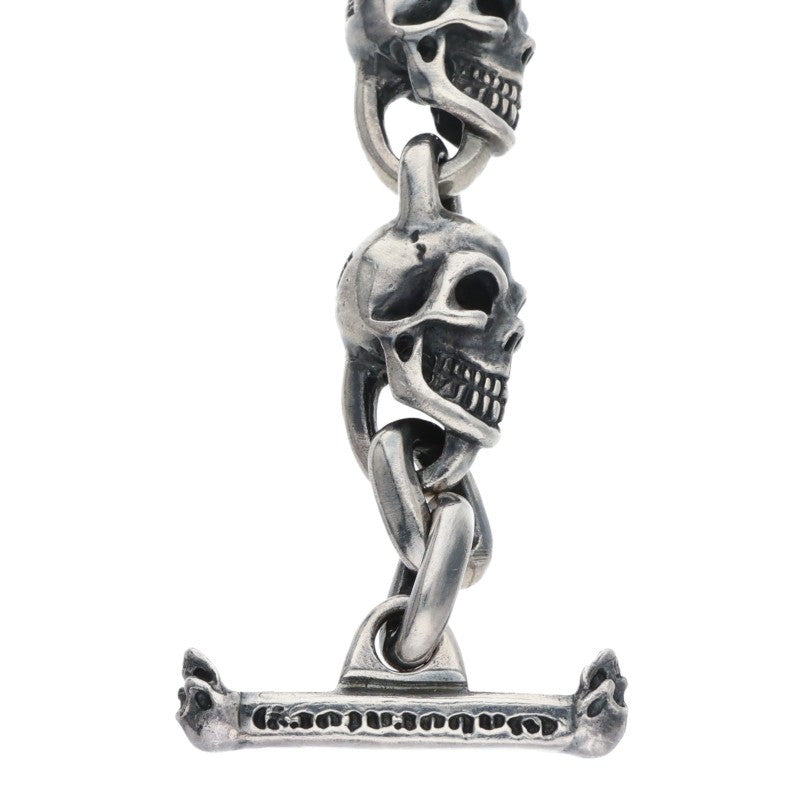 GABOR B-12MS All Skull Link Silver Bracelet Size ONE SIZE