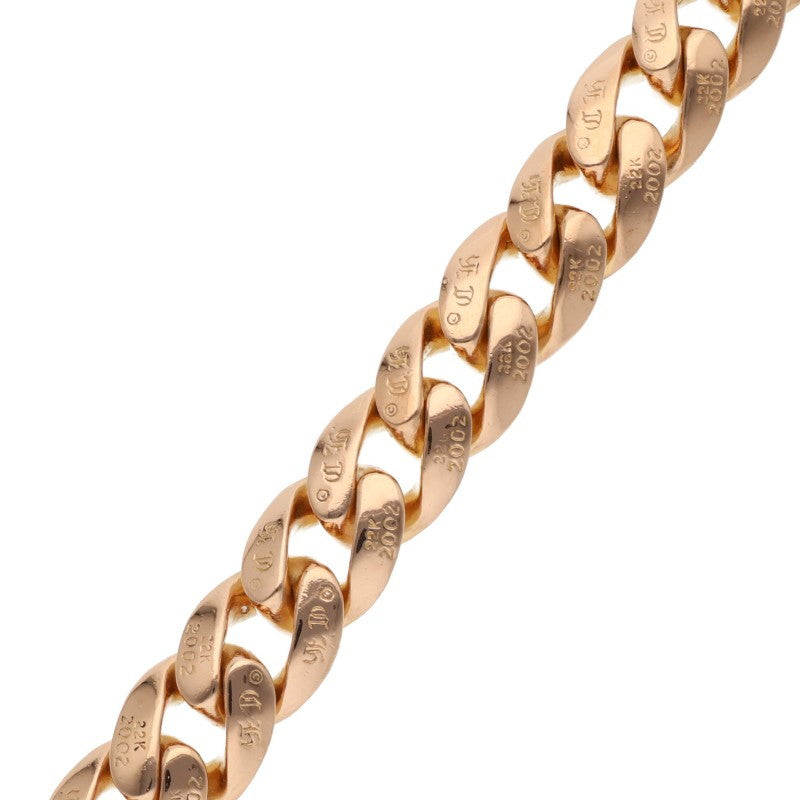 Chrome Hearts 22K Pave Diamond Gold Bracelet Size 15LINK