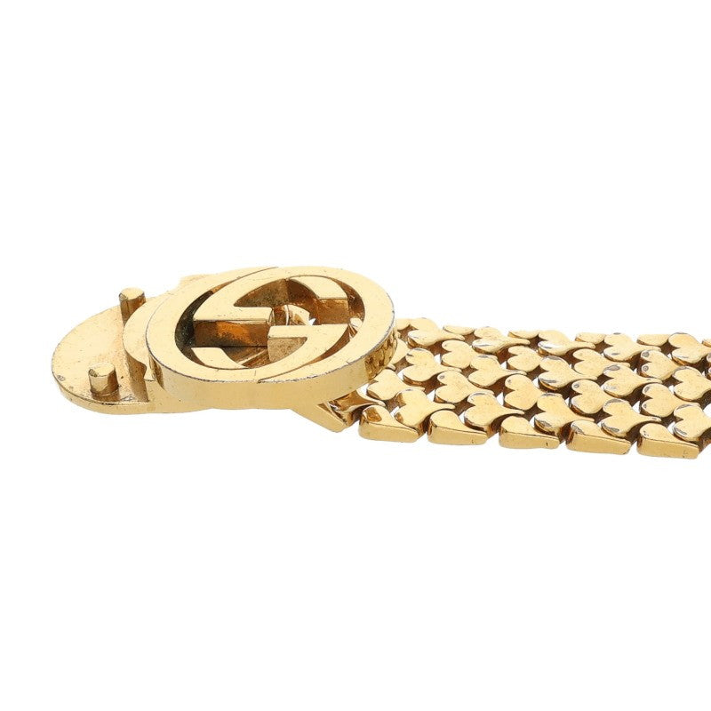 GUCCI Interlocking Bracelet Gold Size ONE SIZE