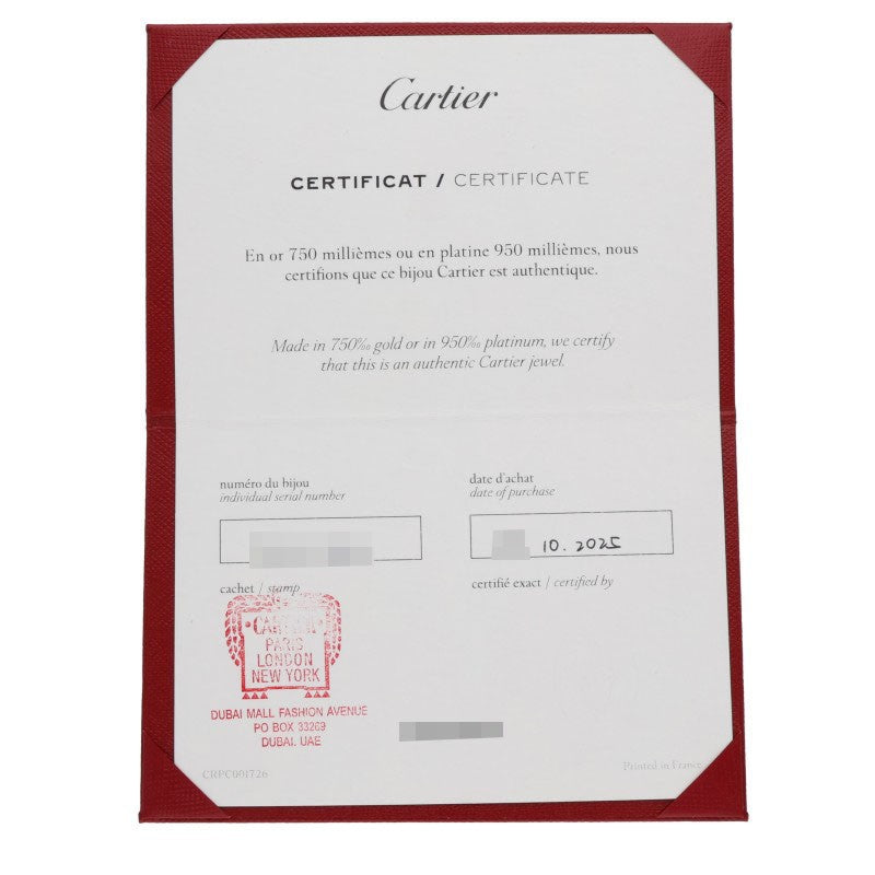 Cartier 18K WG Pave Diamond Love Bracelet Size ONE SIZE