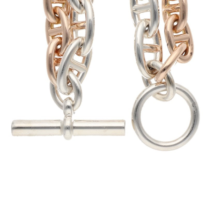HERMES Chaine d'Ancre Double GM/MM Silver Pink Size ONE SIZE