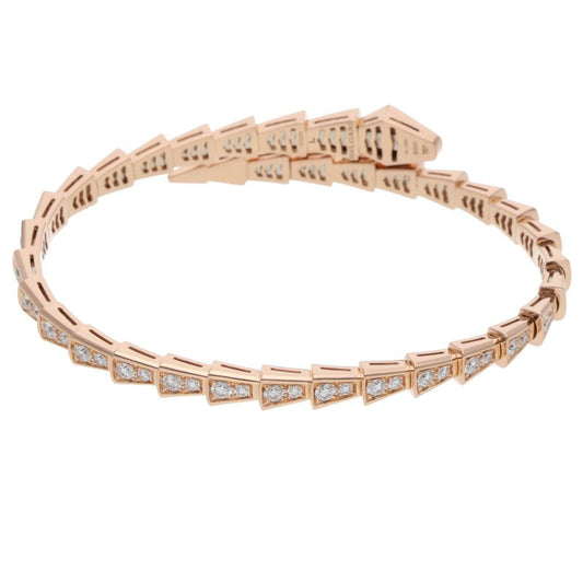 BVLGARI Serpenti Viper Pave Diamond 18K Rose Size ONE SIZE