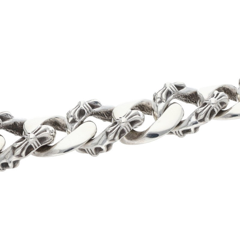 Chrome Hearts FNCY CHN LNK Clip Silver Bracelet Size 13LINK