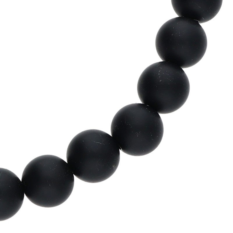 Chrome Hearts 8mm Bead Bracelet Black Silver Size ONE SIZE