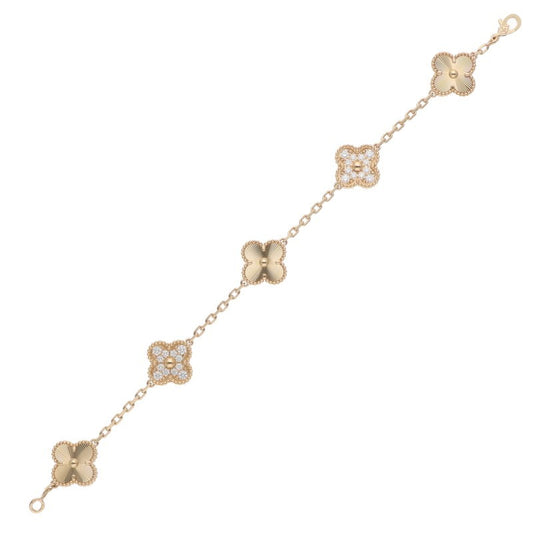 VANCLEEF & ARPELS 22K Vintage Alhambra Diamond Size ONE SIZE