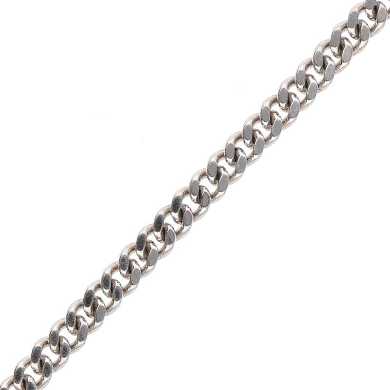 TOM WOOD Curb Chain Silver Bracelet Size 7INCH