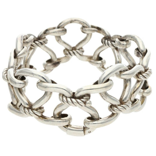 HERMES Arabesque Silver Bracelet Size ONE SIZE