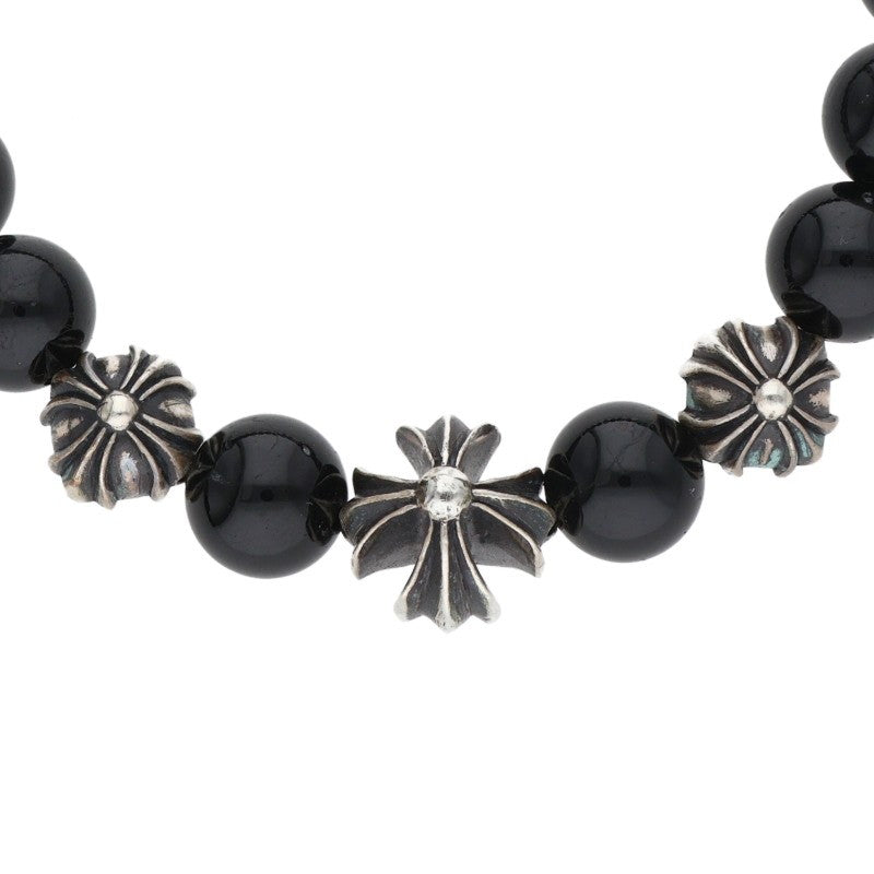 Chrome Hearts 8mm Bead Bracelet Black Silver Size ONE SIZE