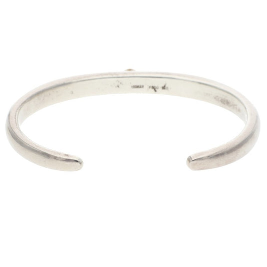 REDMAN K18 Metal Half Round Silver Bangle Belt Size S