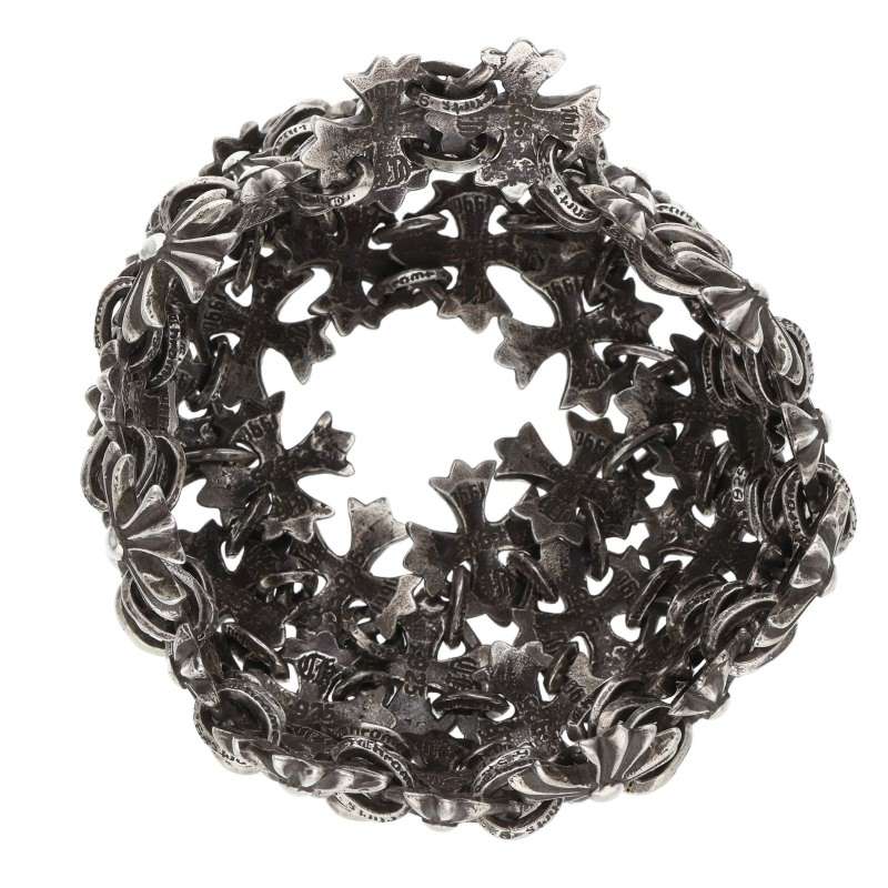 Chrome Hearts CH Plus Chain Mail Bracelet 925 Size ONE SIZE