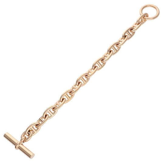HERMES Chaine d'Ancre MM 18K Pink Gold Bracelet Size 15LINK