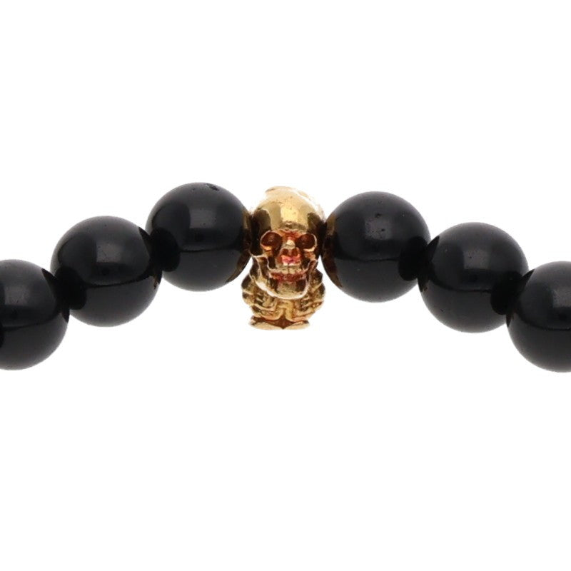 Chrome Hearts 6mm Onyx Bead 22K Foti Bracelet Size ONE SIZE