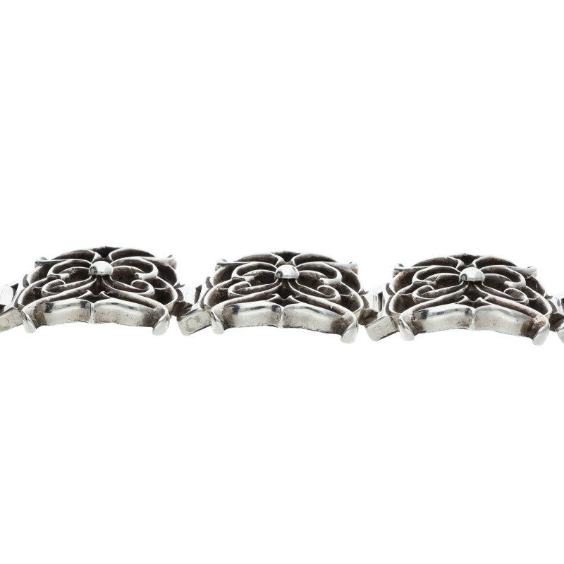 Chrome Hearts Wide Spider Silver Bracelet Size 4LINK