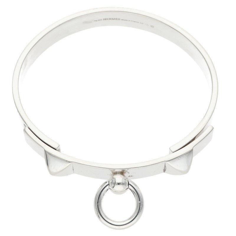 HERMES Collier de Chien PM 925 Silver Bangle Size LG