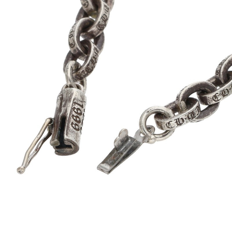 Chrome Hearts Paper Chain Silver Bracelet Size 7INCH