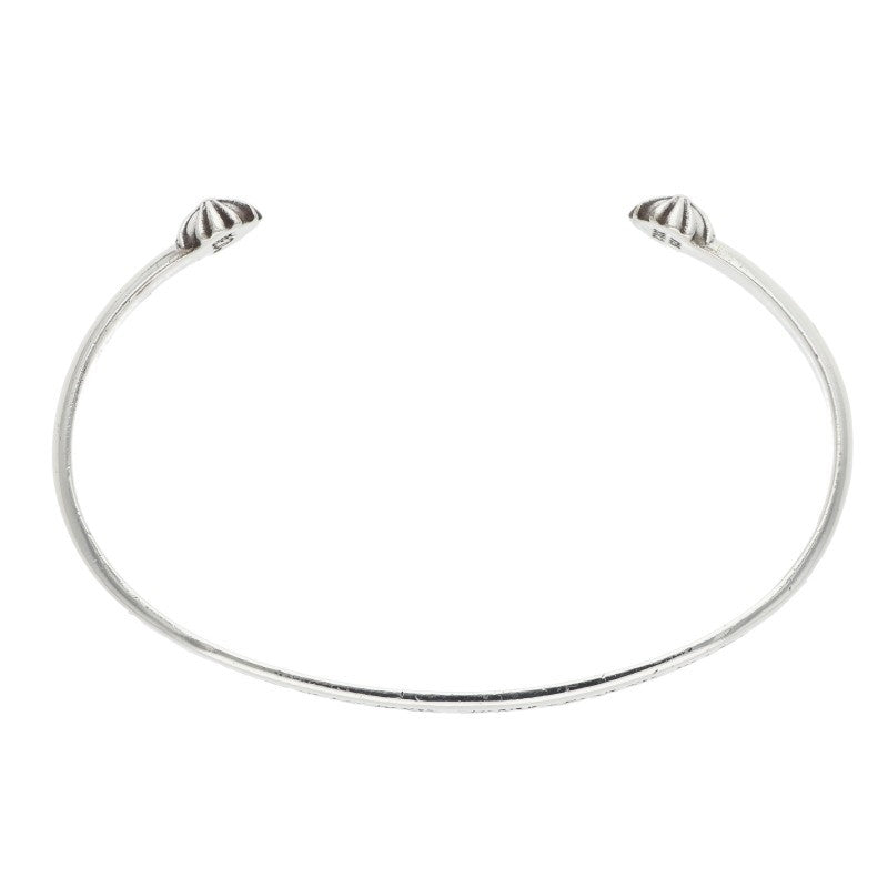 Chrome Hearts Flat CH Silver Bangle Bracelet Size ONE SIZE