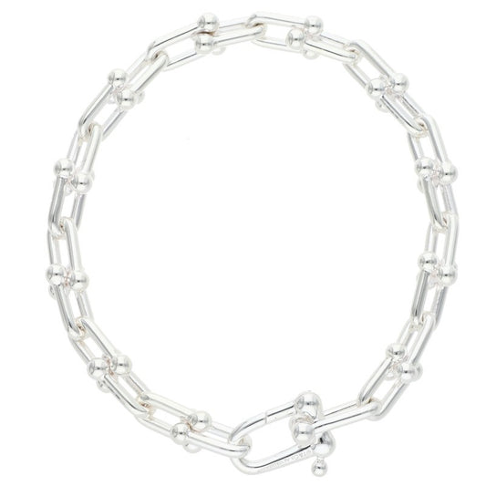 TIFFANY&Co. Hardware Small Link Silver Bracelet Size S