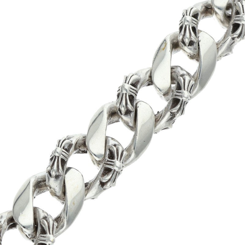 Chrome Hearts Silver Old FNCY CHN LNK Bracelet Size 15LINK