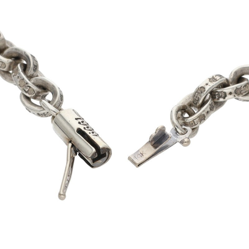 Chrome Hearts Paper Chain Silver Bracelet Size 8INCH