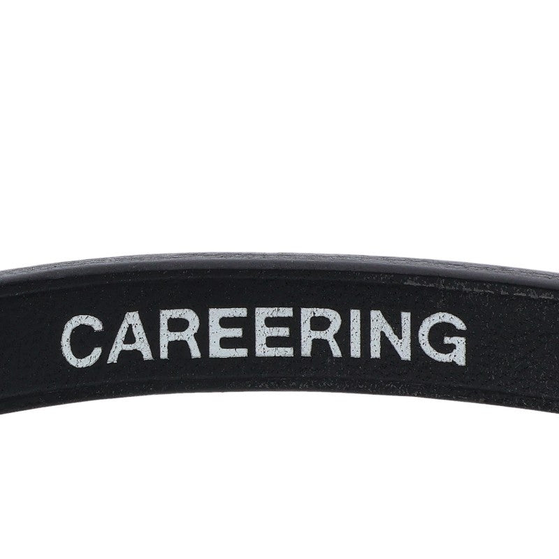 CAREERING Studded Leather Bracelet Black/Silver