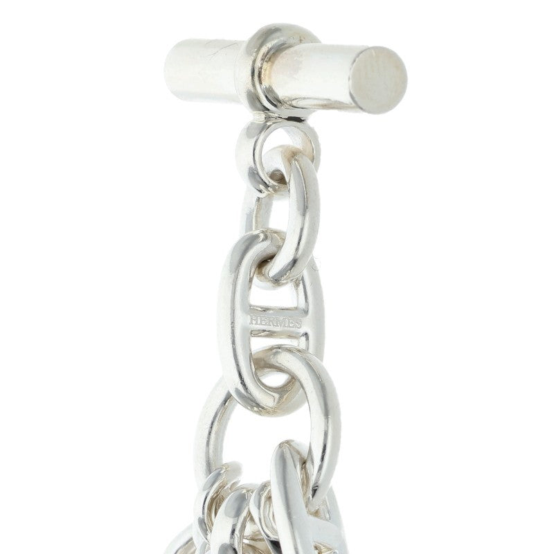HERMES Etcetera 4 925 Silver 4-Link Chain Bracelet Size SH