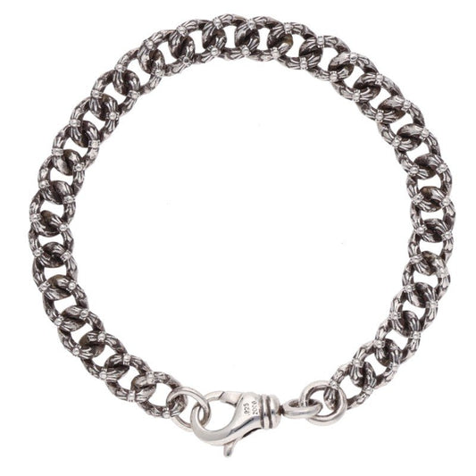 Chrome Hearts XTRA FNCY MINI Silver Bracelet Size 7INCH