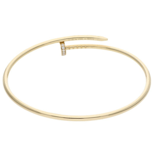 Cartier JUSTE UN CLOU BRACELET SM 18K YG Diamond Size 18