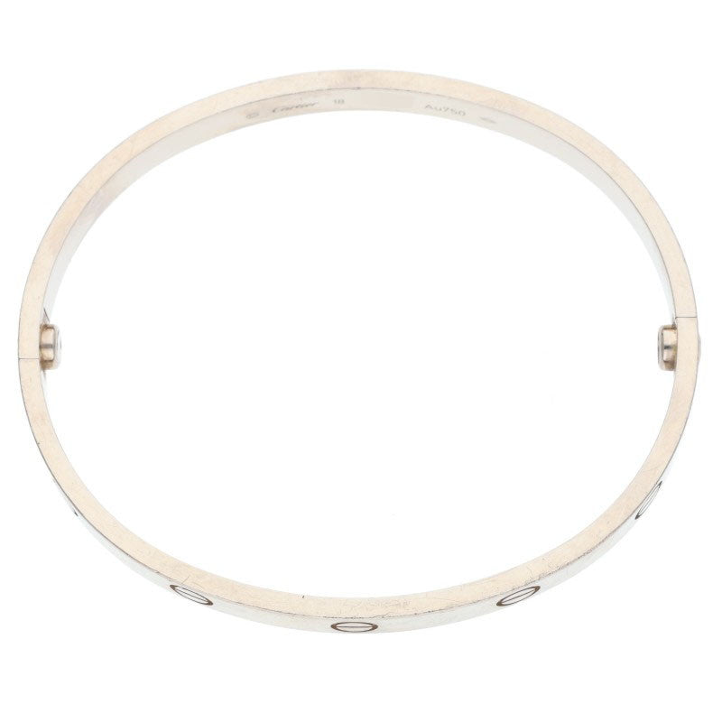 Cartier LOVE BRACELET 18K White Gold Bracelet Size 18