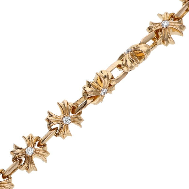 Chrome Hearts 22K CH X Link Diamond Bracelet Yellow Gold