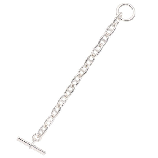 HERMES Chaine d'Ancre GM Silver Bracelet Size 12LINK