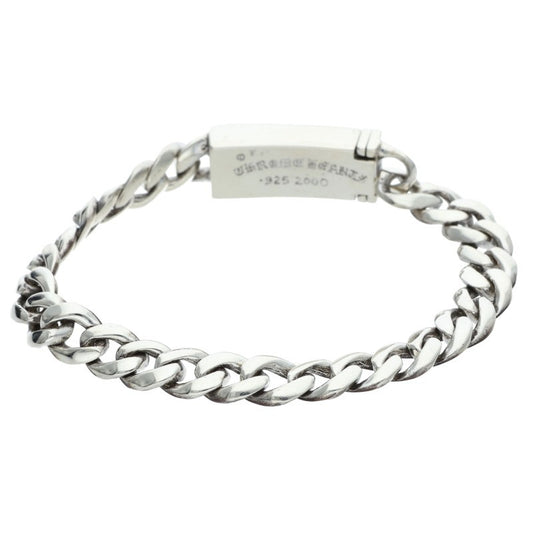 Chrome Hearts ID MINI CHX DIA Silver Bracelet Size 25LINK