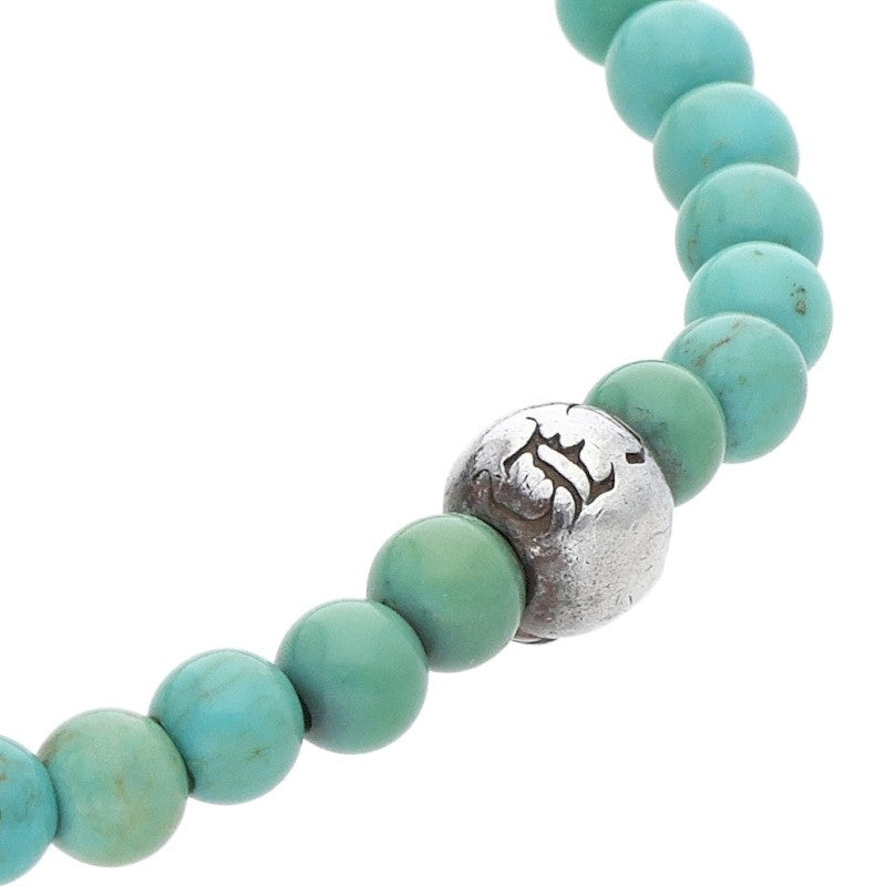 Chrome Hearts 4mm Turquoise Bead Bracelet