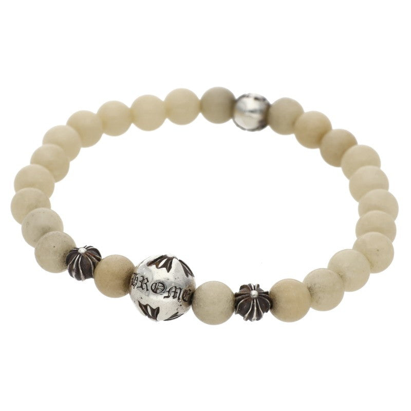 Chrome Hearts White Jade Bead Bracelet