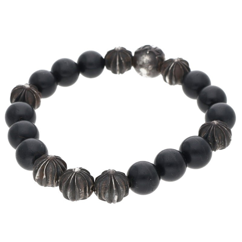 Chrome Hearts 10mm Black Tourmaline Bead Bracelet