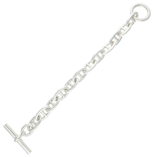 HERMES Chaine d'Ancre TGM Silver Bracelet Size 12LINK