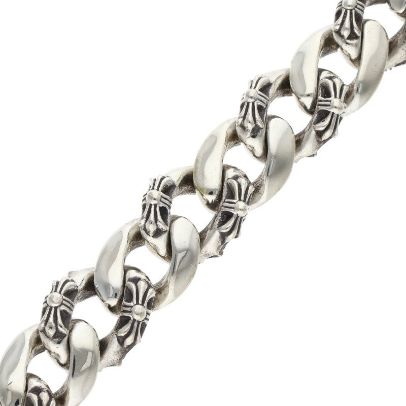 Chrome Hearts ID Floral CRS Silver Bracelet Size 11LINK
