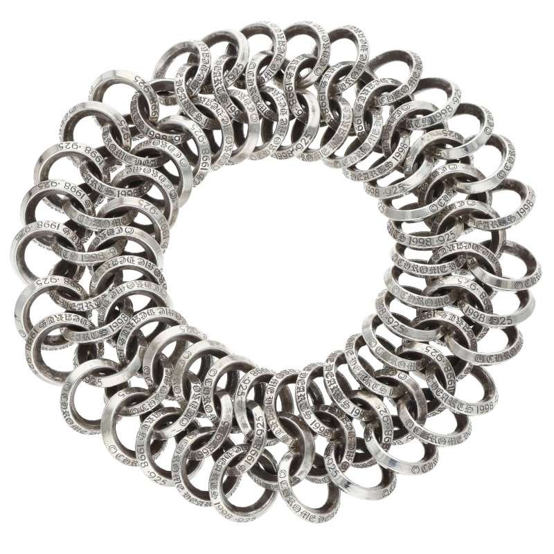 Chrome Hearts DBL MESH LOW #2 B RING Silver Bracelet
