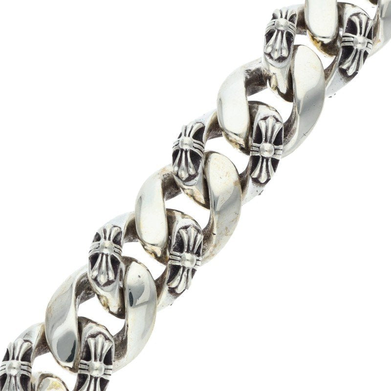 Chrome Hearts CHX Large Box ID Silver Bracelet Size 11LINK