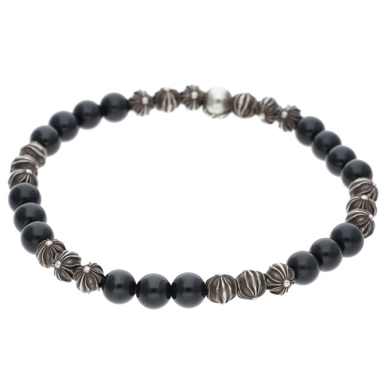 Chrome Hearts 6mm Black Tourmaline Bead Bracelet Size 6