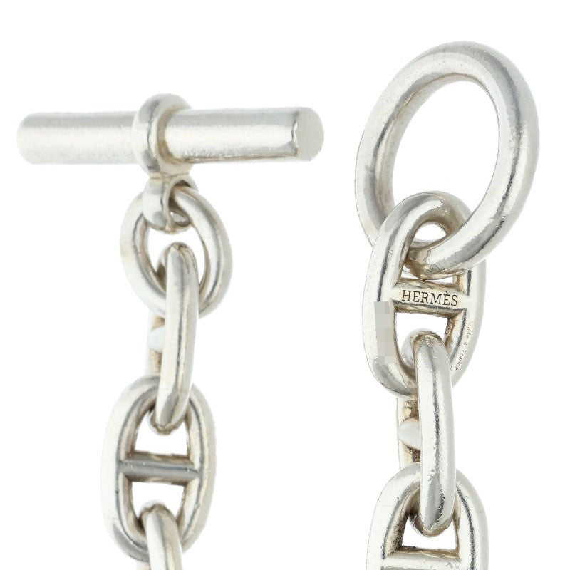 HERMES Chaine d'Ancre TGM Silver Bracelet Size 11LINK