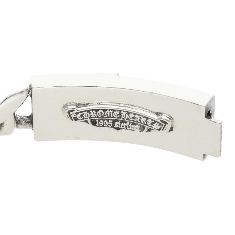 Chrome Hearts Dagger Heart ID Silver Bracelet Size 12LINK
