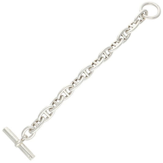 HERMES Chaine d'Ancre TGM Silver Bracelet Size 12LINK