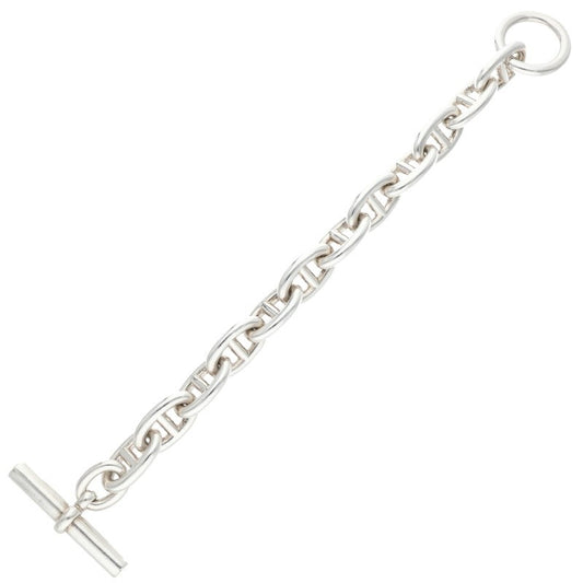 HERMES Chaine d'Ancre TGM Silver Bracelet Size 12LINK