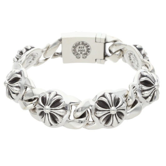 Chrome Hearts CROSS LINK Silver Bracelet Size 6LINK