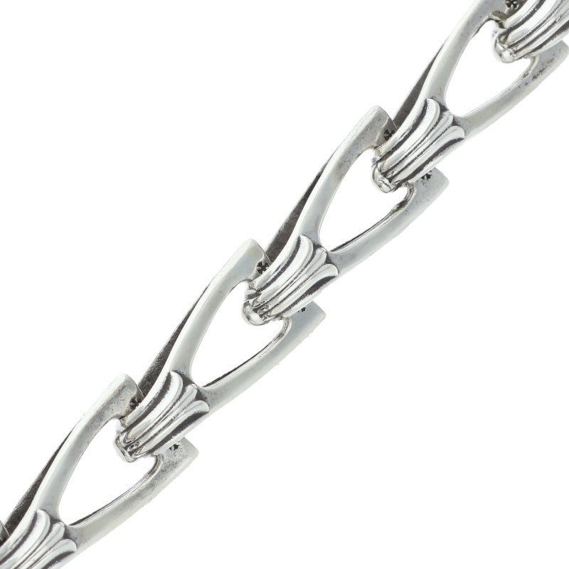 Chrome Hearts Window Chain Silver Bracelet Size 13LINK
